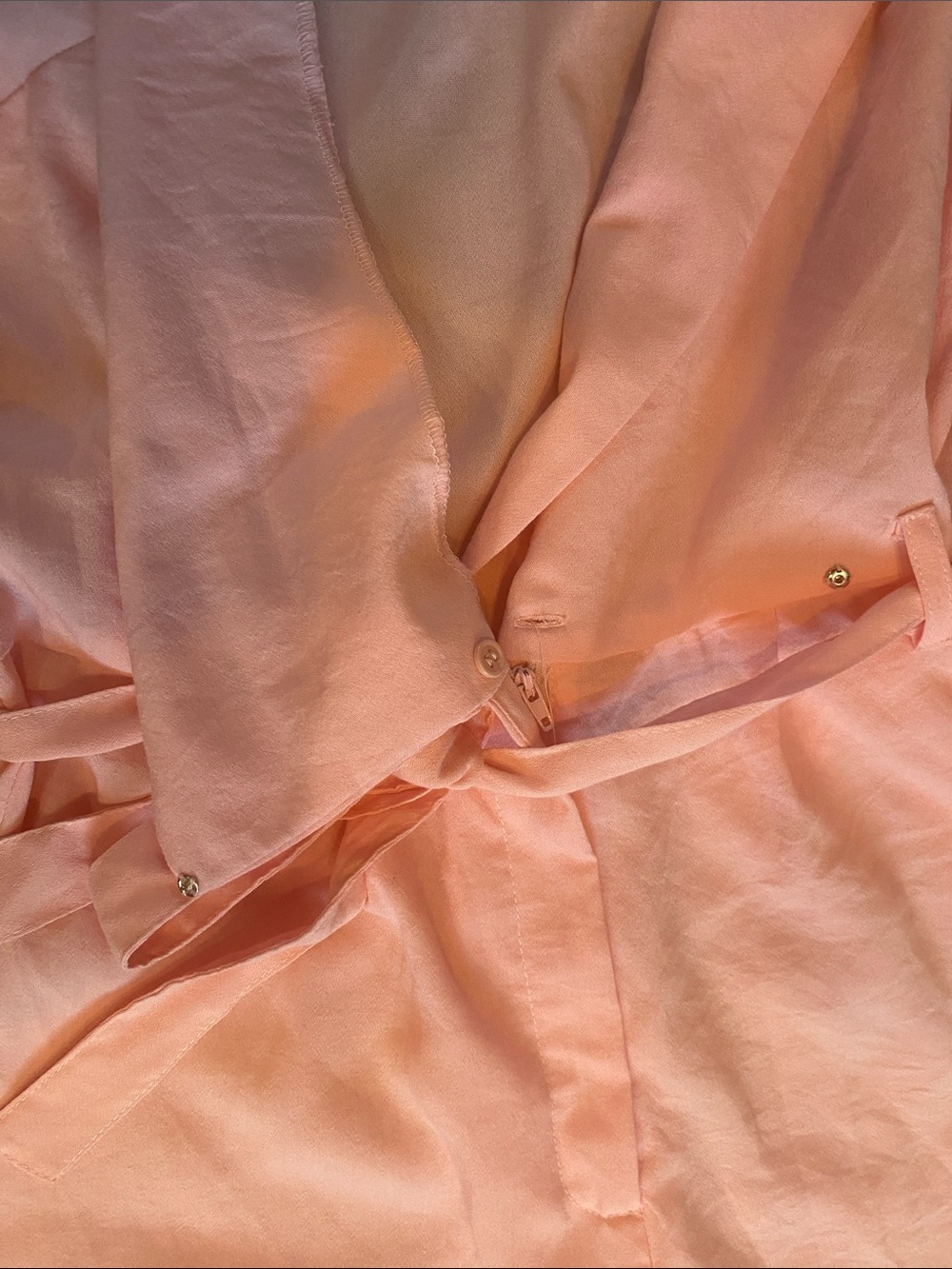 Sleeveless Tie-Waist Pink Wide-Leg Jumpsuit - Picture 7 of 7
